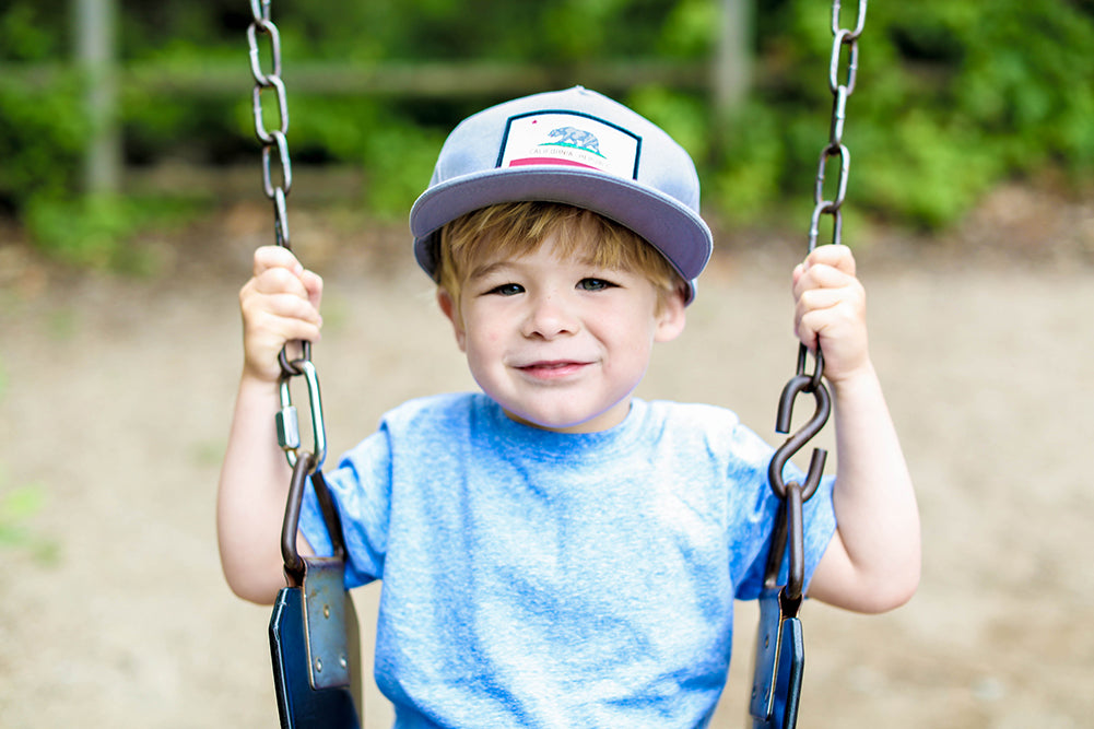 Knuckleheads Cali Rep Grey Baby Boy Infant Trucker Hat Snap Back Sun Mesh Baseball Cap