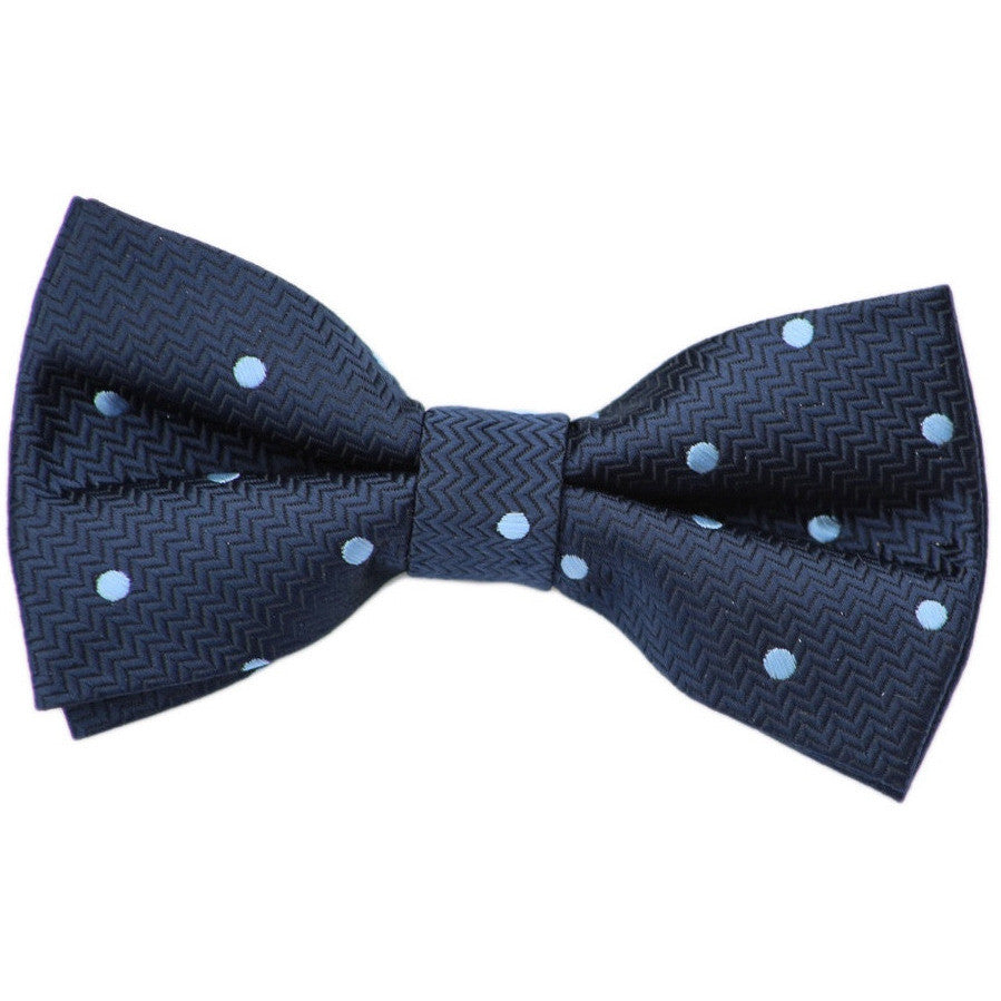 Navy and Blue Dot Bow Tie