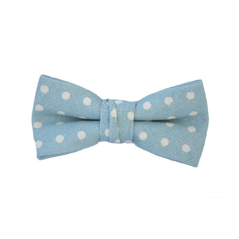 Baby Blue Linen Kids Newsboy Hat and Bow Tie Set