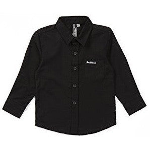 Boy's Black Button Down Short Sleeve Shirt