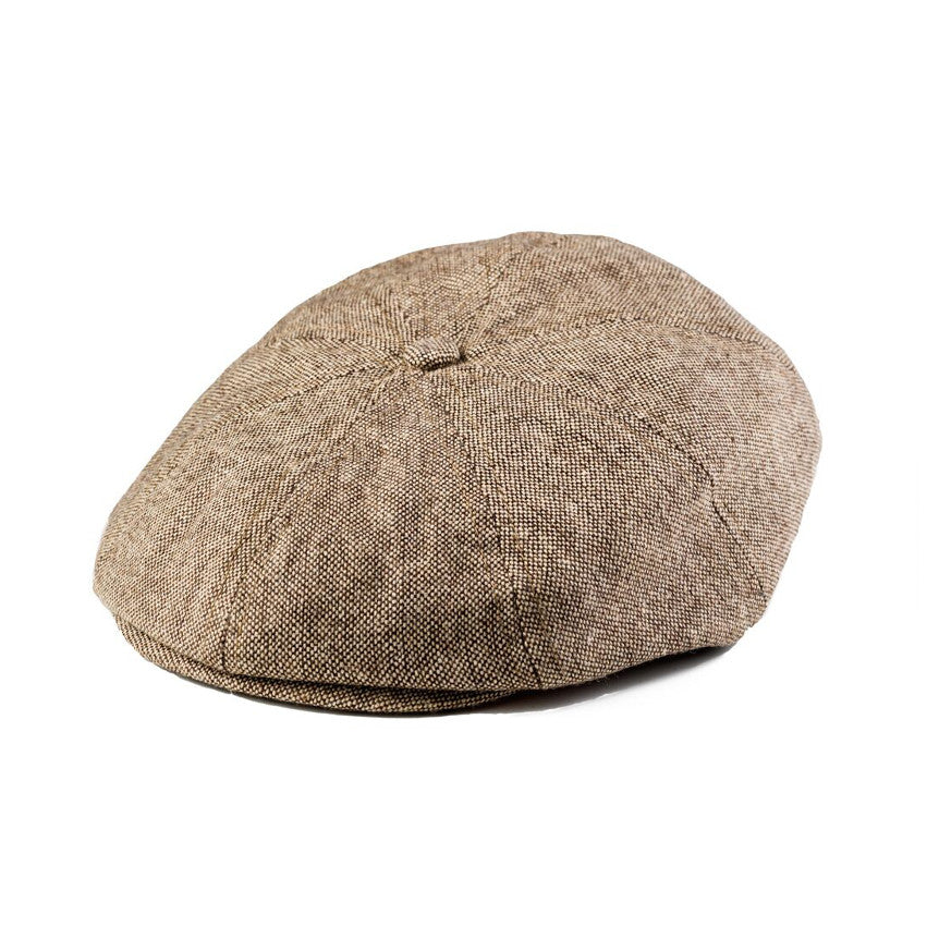 Tan and Brown Newsboy Cap