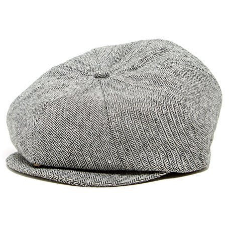 Knuckleheads - Gray Boy's Baby Visor Beanie Hat with Stripes Detail