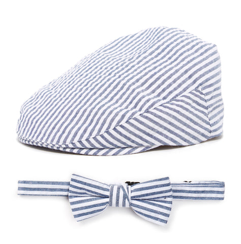 Grey 2 Piece Bow Tie and Hat Ring Bearer Special Occasion Hat