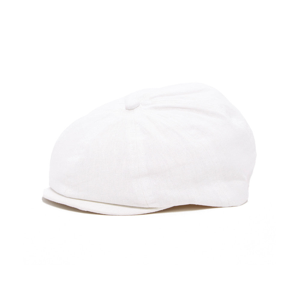 White Baby Newsboy Cap