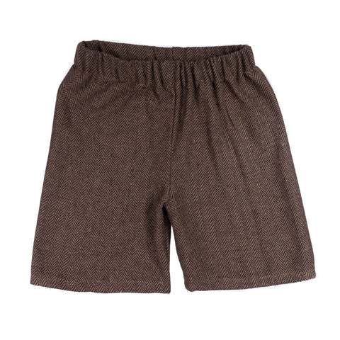 Light Brown Baby Boy Ring Bearer Shorts - Born To Love Wedding Outfit