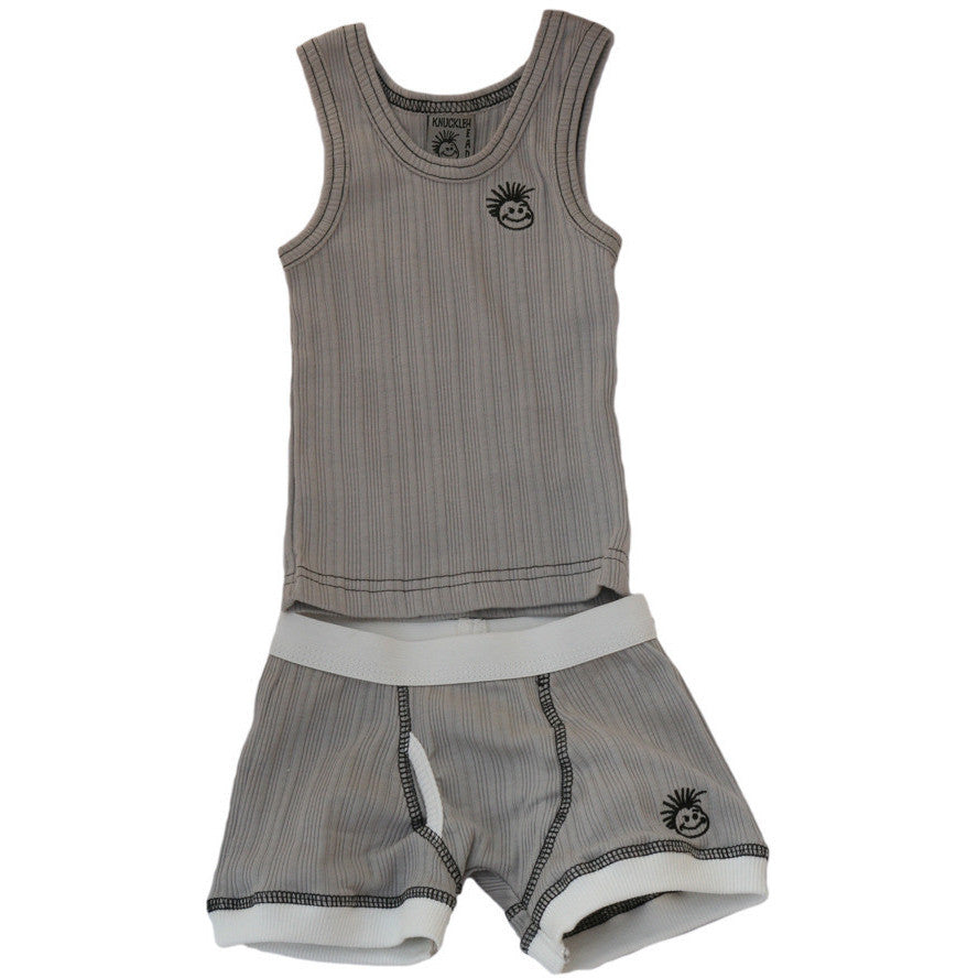 Knuckleheads - Skivvies Baby Underwear Set Light Grey