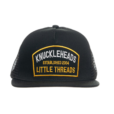Black Knuckleheads Patch Trucker Hat Round