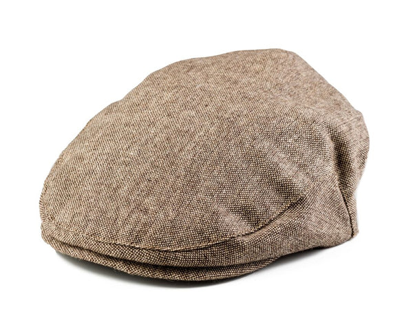 Born to Love Tan Baby Boy Jeff Hat Vintage Driver Tweed Flat