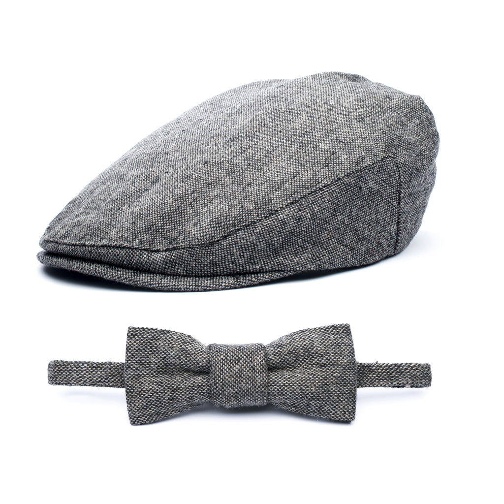 Grey 2 Piece Bow Tie and Driver Hat Ring Bearer Special Occasion