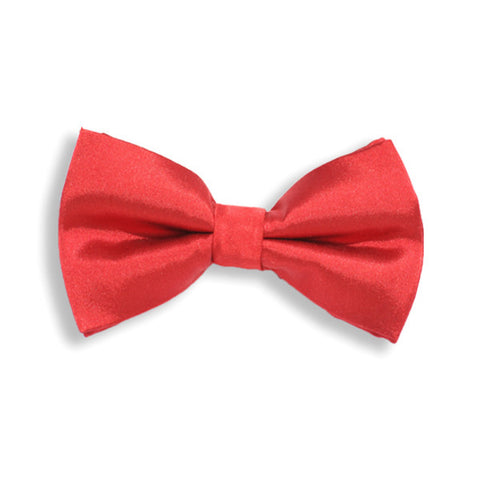 Red Chambray Linen Bow Tie