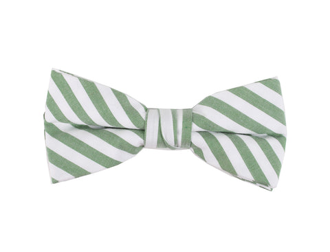 Gray and Blue Stripe Bow Tie