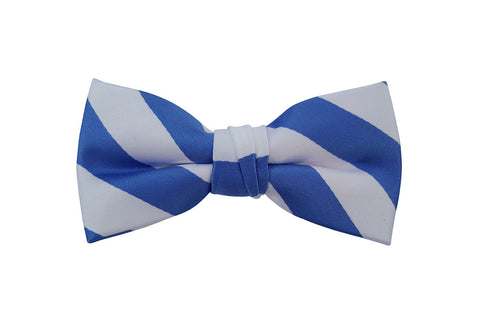 Blue Striped Bow Tie