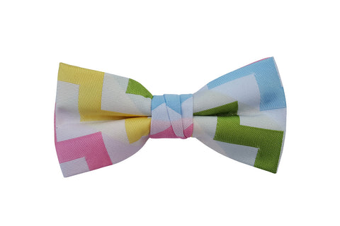 Red and White Stripe Cotton Bow Tie