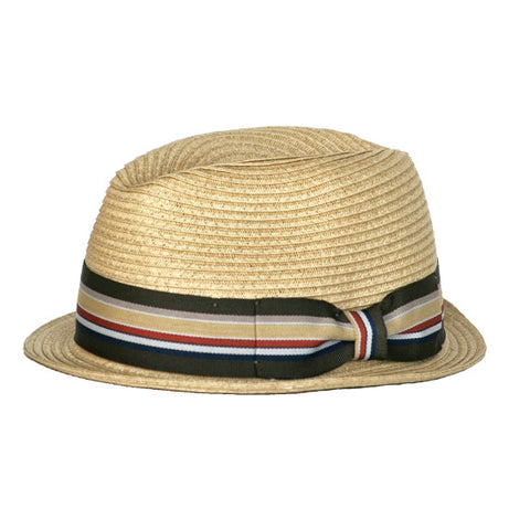 Born to Love Boy Straw Fedora with Blue Band