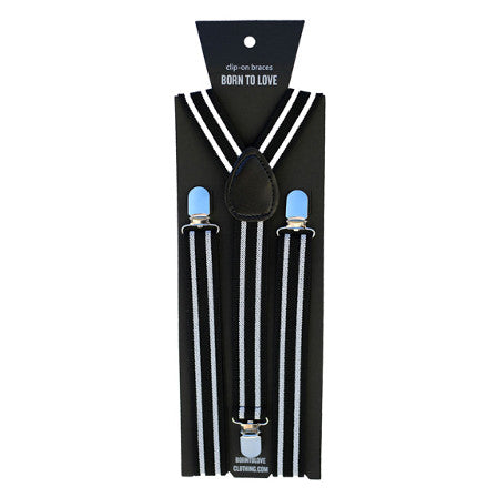 Blue and Gray Checkers Suspenders