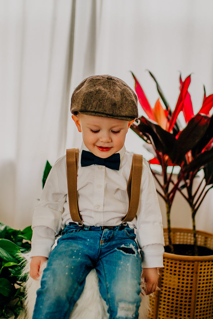 Wedding Baptism Birthday Boys White Button-Up Shirt