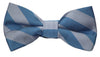 Blue Striped Bow Tie