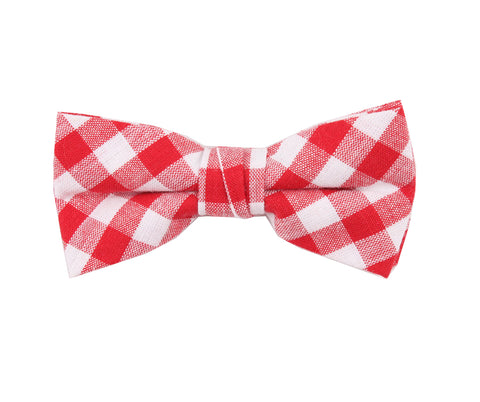 Black and White Small Checkered Bow Tie