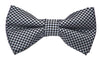 Black and White Small Checkered Bow Tie