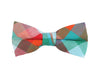 Green Brown Checkered Bow Tie