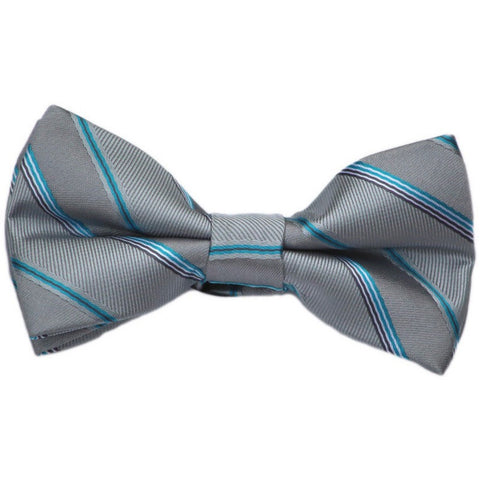 Blue Grey Bow Tie