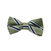 Green and Navy Stripe Bow Tie