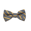 Houndstooth and Yellow Stripe Bow Tie