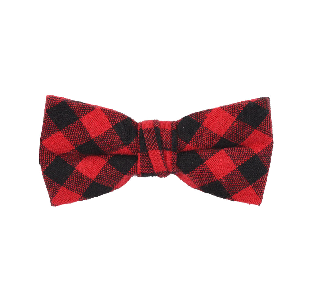Red and Black Checkered Bow Tie