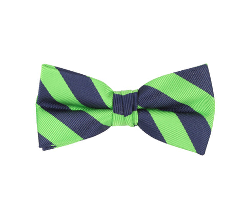 Blue and White Flowers Kids Bow Tie with Motifs