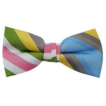 Toddler's Pre Tied Adjustable Patterned Bow Tie, Dots, Stripes, Checkered, Plaid ( Multiple Styles )
