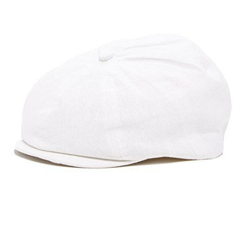 White Newsboy Newborn and Baby Ivy Hat Driver Cap