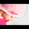 Pink Rib Visor Beanie with Embroidery