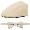 Tan Driver Cap and Bow Tie Set