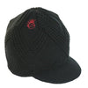 Knuckleheads - Black Boy's Baby Visor Beanie Hat with Stripes Detail