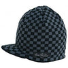 Black and Gray Checkered Visor Beanie Baby Hat