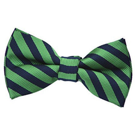 Blue Striped Bow Tie