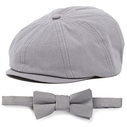 Grey 2 Piece Bow Tie and Driver Hat Ring Bearer Special Occasion