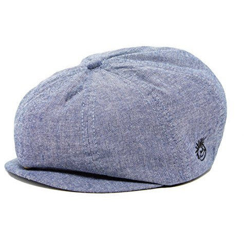 Knuckleheads - Gray Boy's Baby Visor Beanie Hat with Stripes Detail