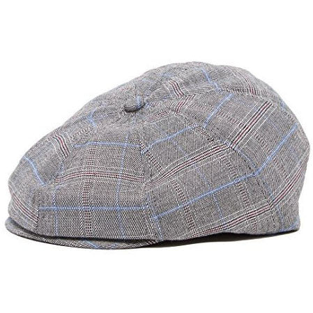 Brown Tan Boy's Tweed Page Newsboy Driver Cap