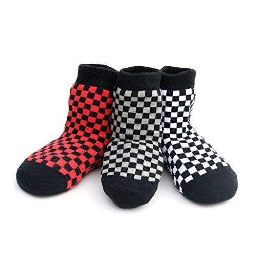 Boy's Organic Cotton Checker Socks Set
