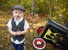 Grey and Black Boy's Tweed Page Newsboy Driver Cap