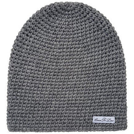 Girl's Stripe Beanie With Flowers