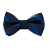 Navy and Blue Medium Stripe Bow Tie