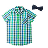 Blue and Green Easter Special Occasion Shirt