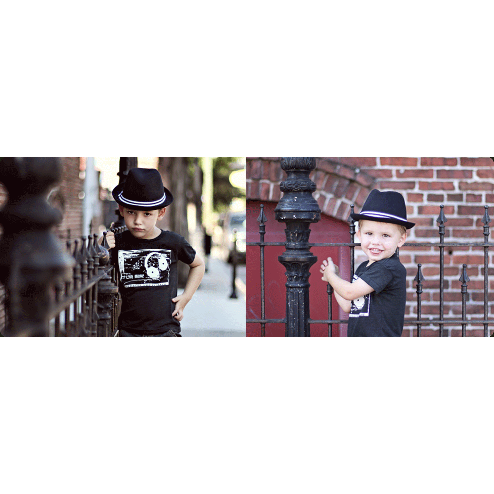 Black Fedora with Black and White Band