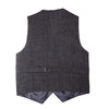 Dark Grey Tweed Born To Love Kids Vest Wedding Fashion