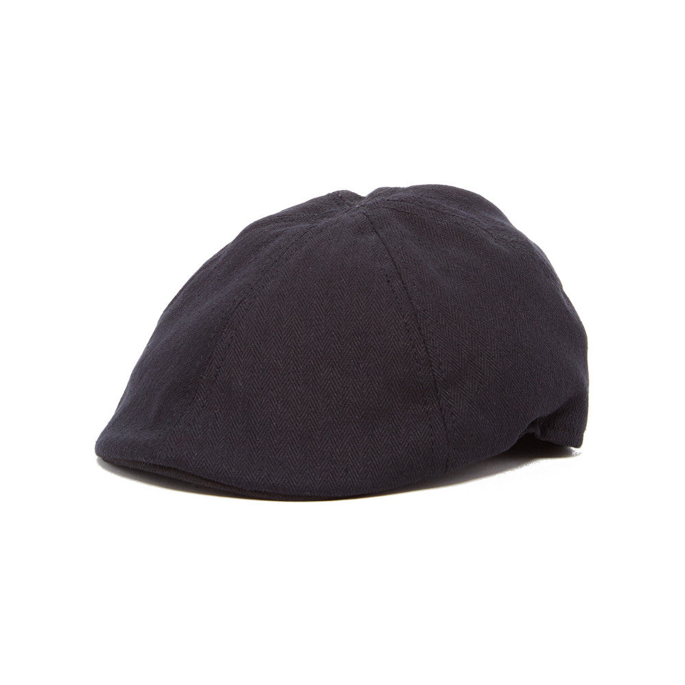 Black Herringbone Ivy Cap