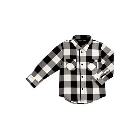 Black and white button up shirt hot sale
