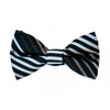 Brown and Black Stripe Bow Tie