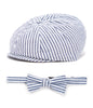 Navy Stripes Newsboy Hat and Bow Tie Set